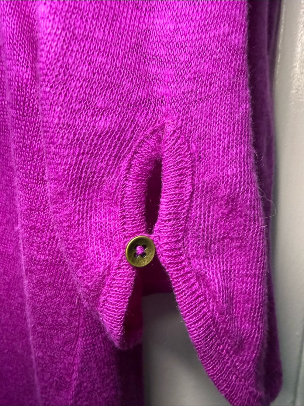 Lauren Ralph Lauren 100% Linen Purple Orchid Henley - Large - Picture 6 of 10